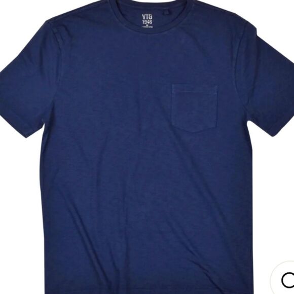 VTG 1946 Negative Slub Pocketed Crew Neck Men's T-Shirt - Picture 2 of 4